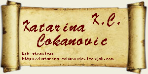 Katarina Čokanović vizit kartica